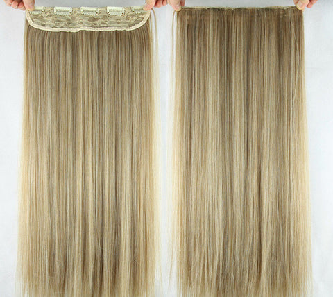 Long Straight Black To Gray Ombre Hair Extensions