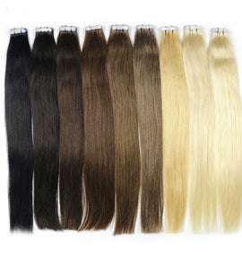 Human Hair Extensions Tape In Hair Skin Non-remy