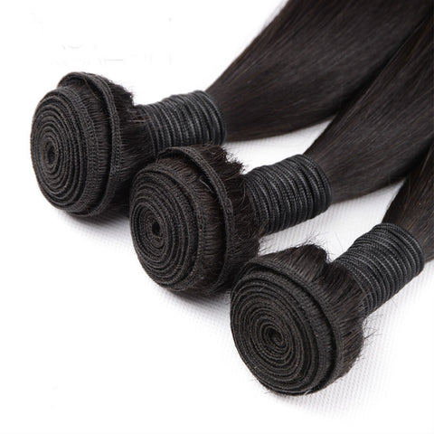 Straight Human Hair Bundles Remy Hair Extension