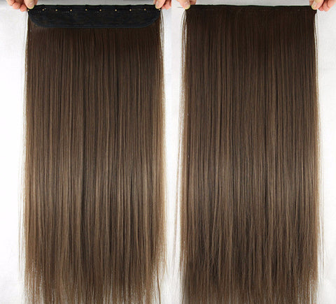 Long Straight Black To Gray Ombre Hair Extensions