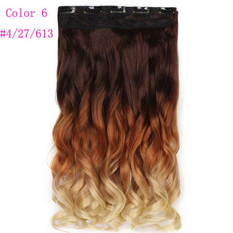 Natural Wavy Ombre Color Hair Piece Hair Extension