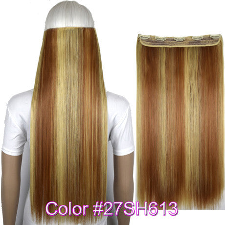 Straight 5 Clips on clip in Hair Extensions