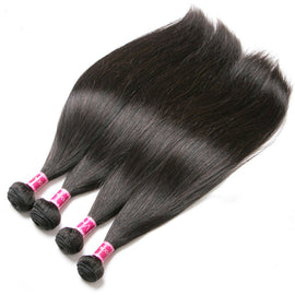 Jet Black Natural Color Non Remy Hair Extension