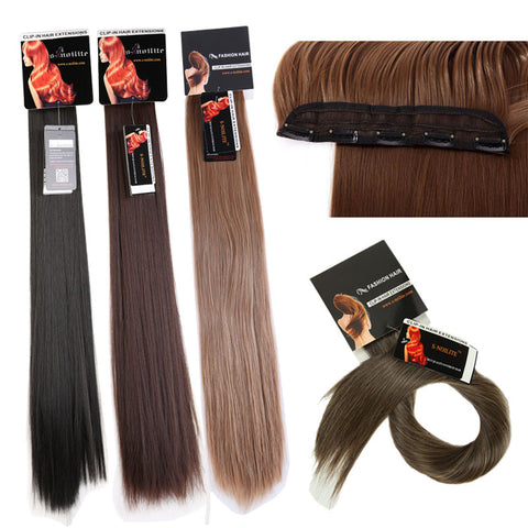 Girl Hair Piece Synthetic Long Straight Clip in Hair Extension