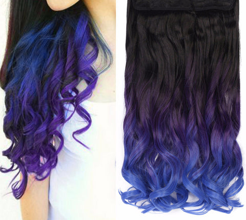 Natural Wavy Ombre Color Hair Piece Hair Extension