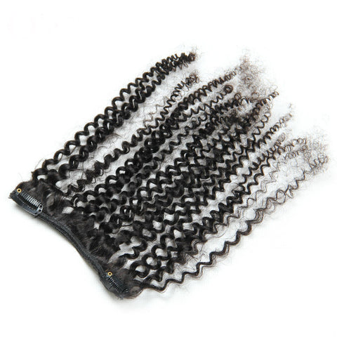 Afro Kinky Curly Clip In Human Hair Extensions