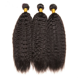 Kinky Straight Hair Human Non Remy Hair Extension