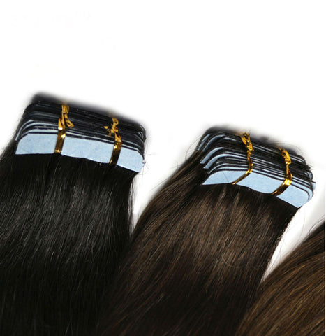 Human Hair Extensions Tape In Hair Skin Non-remy