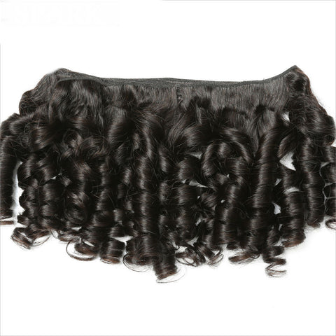 Bouncy Curly Hair Bundles Natural Color Human Hair Extensions