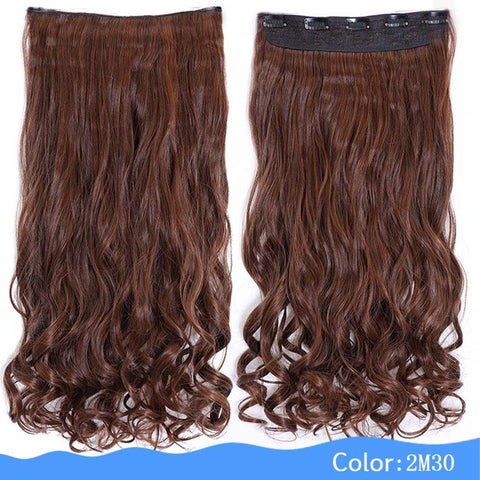 Long Wavy 5 Clip In Hair Extensions Heat Resistant