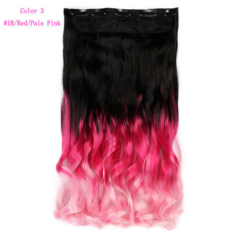 Natural Wavy Ombre Color Hair Piece Hair Extension