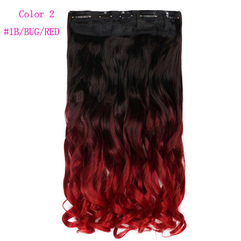 Natural Wavy Ombre Color Hair Piece Hair Extension