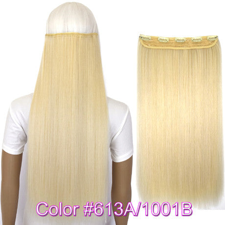 Straight 5 Clips on clip in Hair Extensions