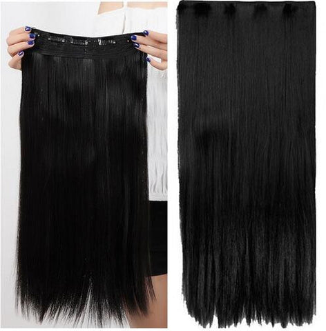 Girl Hair Piece Synthetic Long Straight Clip in Hair Extension