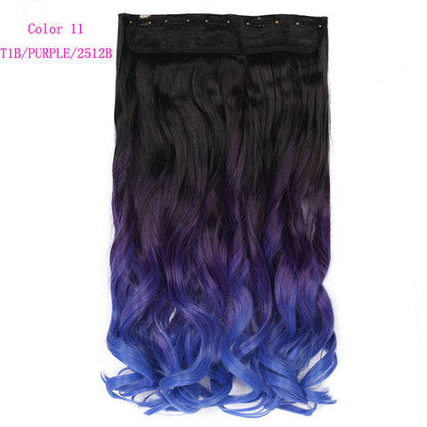 Natural Wavy Ombre Color Hair Piece Hair Extension