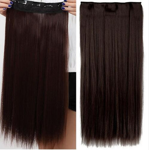 Girl Hair Piece Synthetic Long Straight Clip in Hair Extension