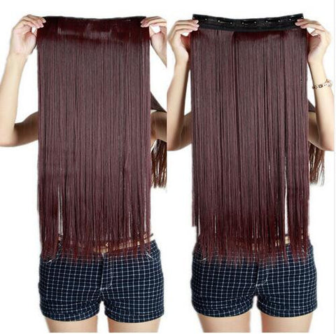 Girl Hair Piece Synthetic Long Straight Clip in Hair Extension